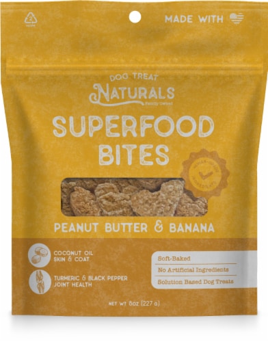 Dog Treat Naturals Peanut Butter & Banana Superfood Bites