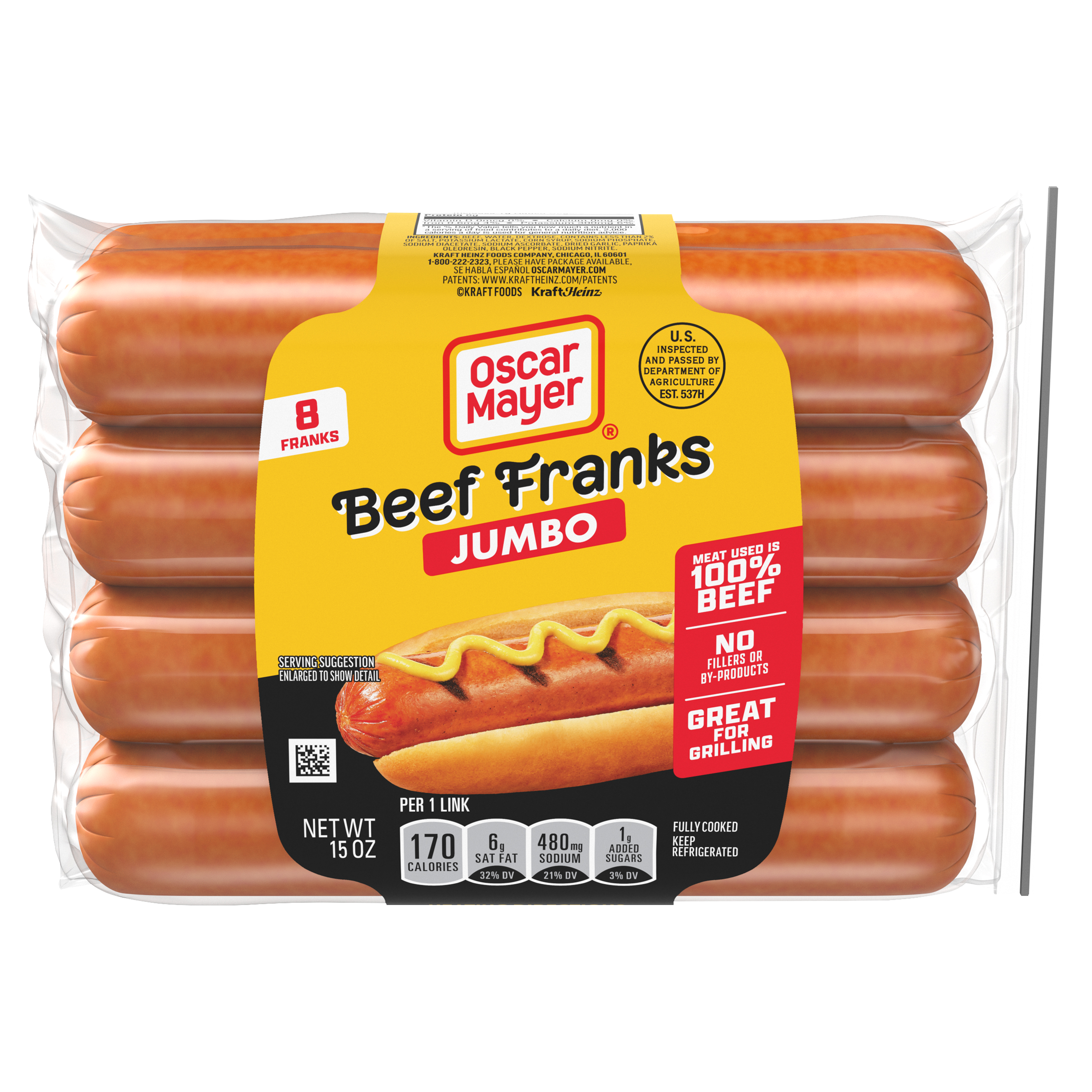 Jumbo Beef Franks Hot Dogs