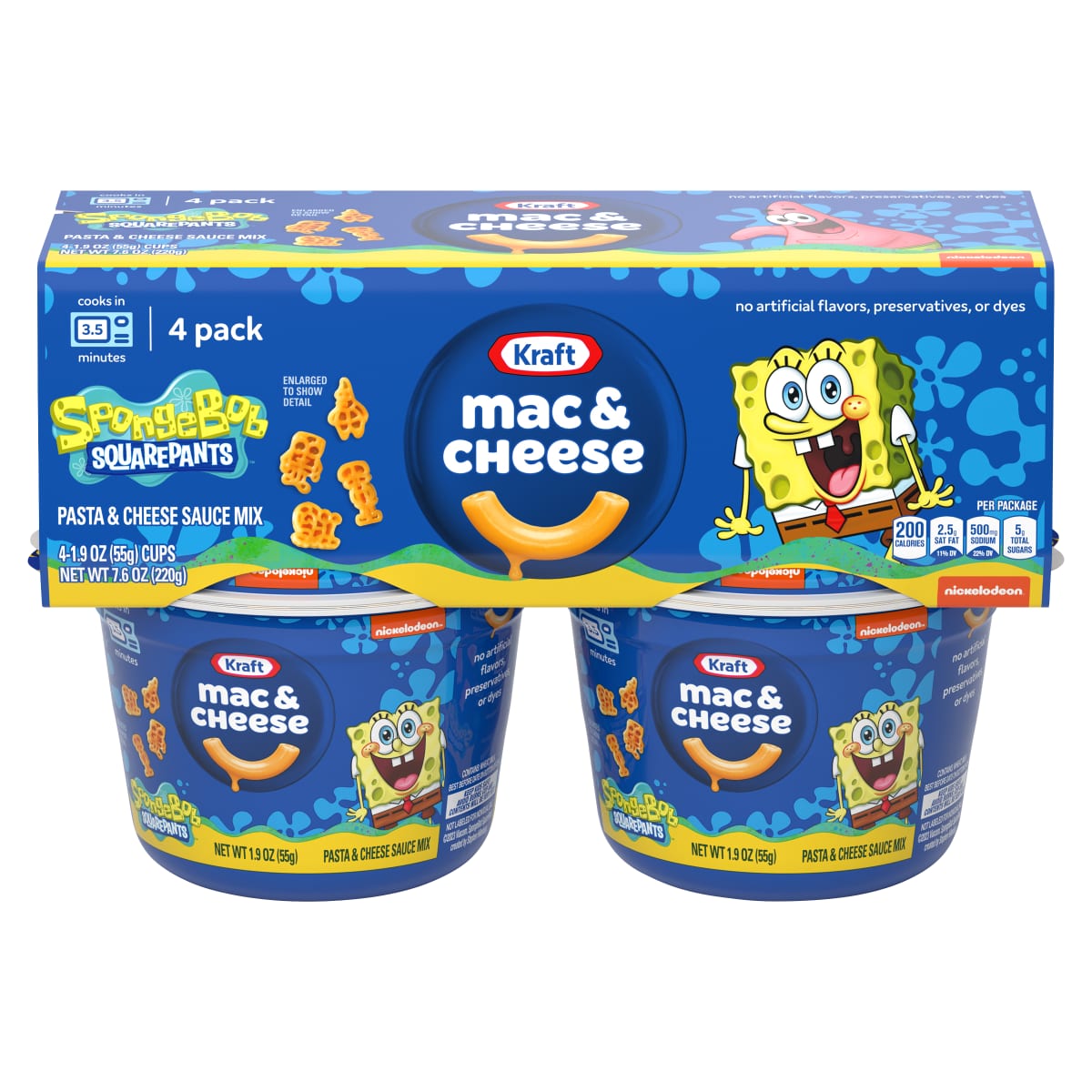 Mac & Cheese Cups Macaroni and Cheese Microwavable Dinner SpongeBob SquarePants