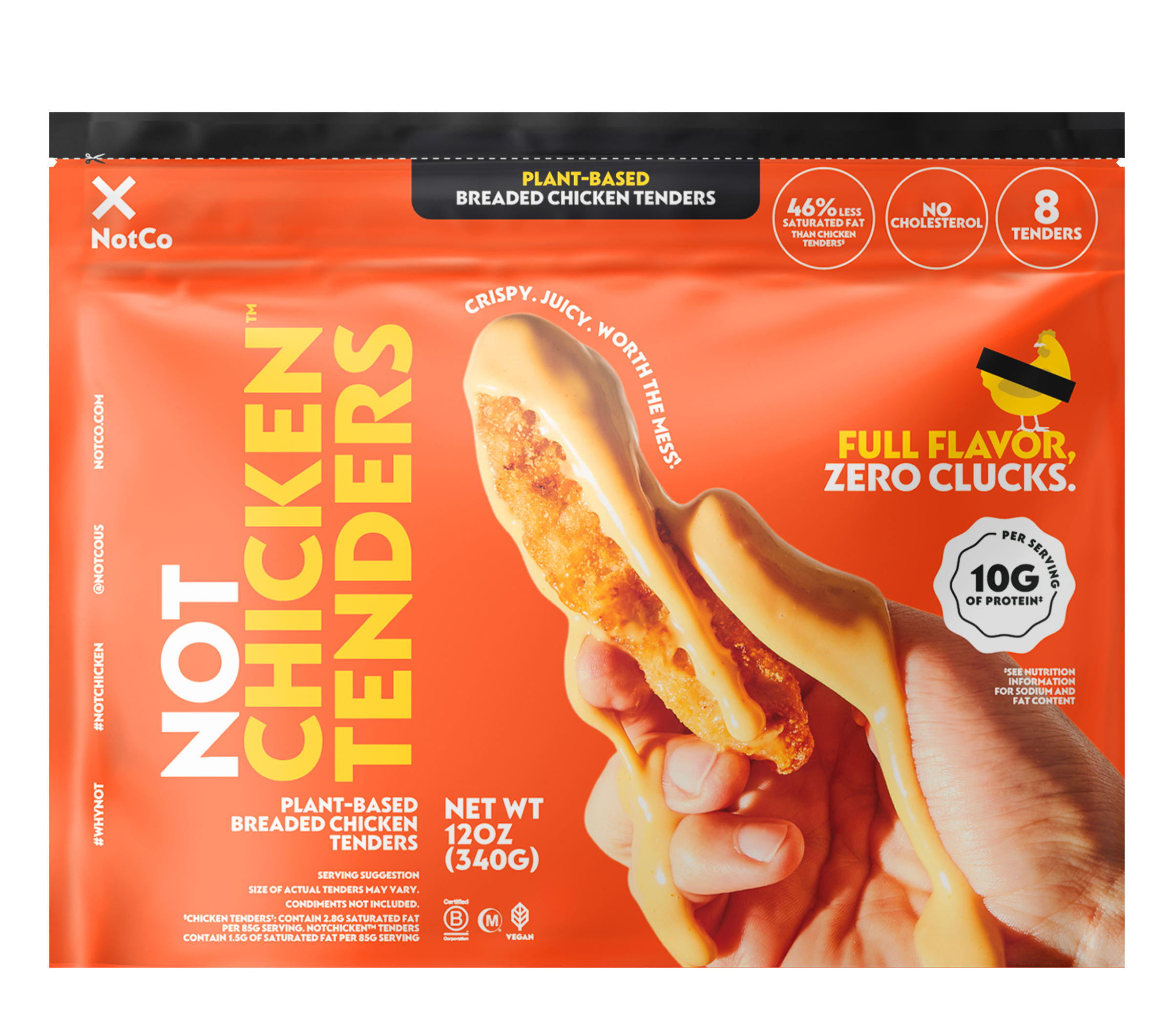 NotChicken Frozen Plant-Based Breaded Chicken Tenders