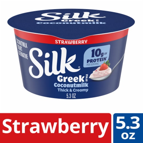 Silk Strawberry Dairy Free Coconut Milk Greek Style Yogurt Alternative Cup