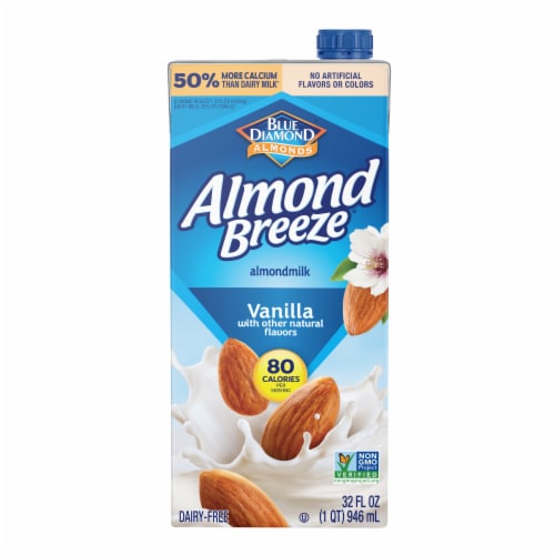 Almond Breeze Dairy Free Shelf Stable Vanilla Almond Milk Quart