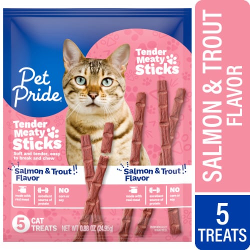 Pet Pride® Tender Meaty Sticks Salmon and Trout Flavor Cat Treats