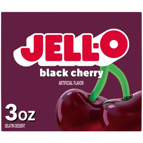 Jell-O Black Cherry Gelatin Dessert Mix, Box