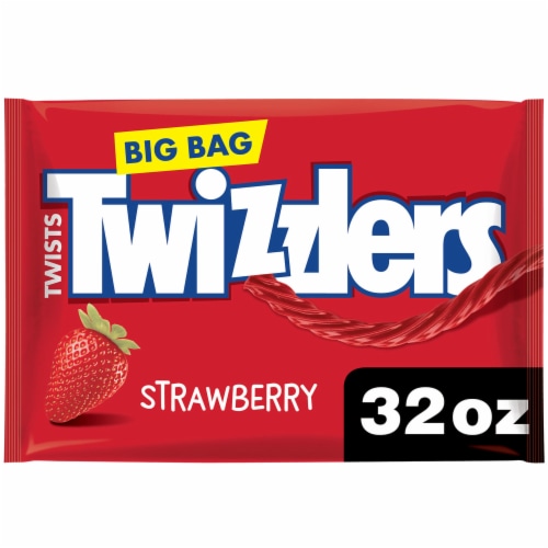 TWIZZLERS Twists Strawberry Flavored Licorice Style Candy Big Bag