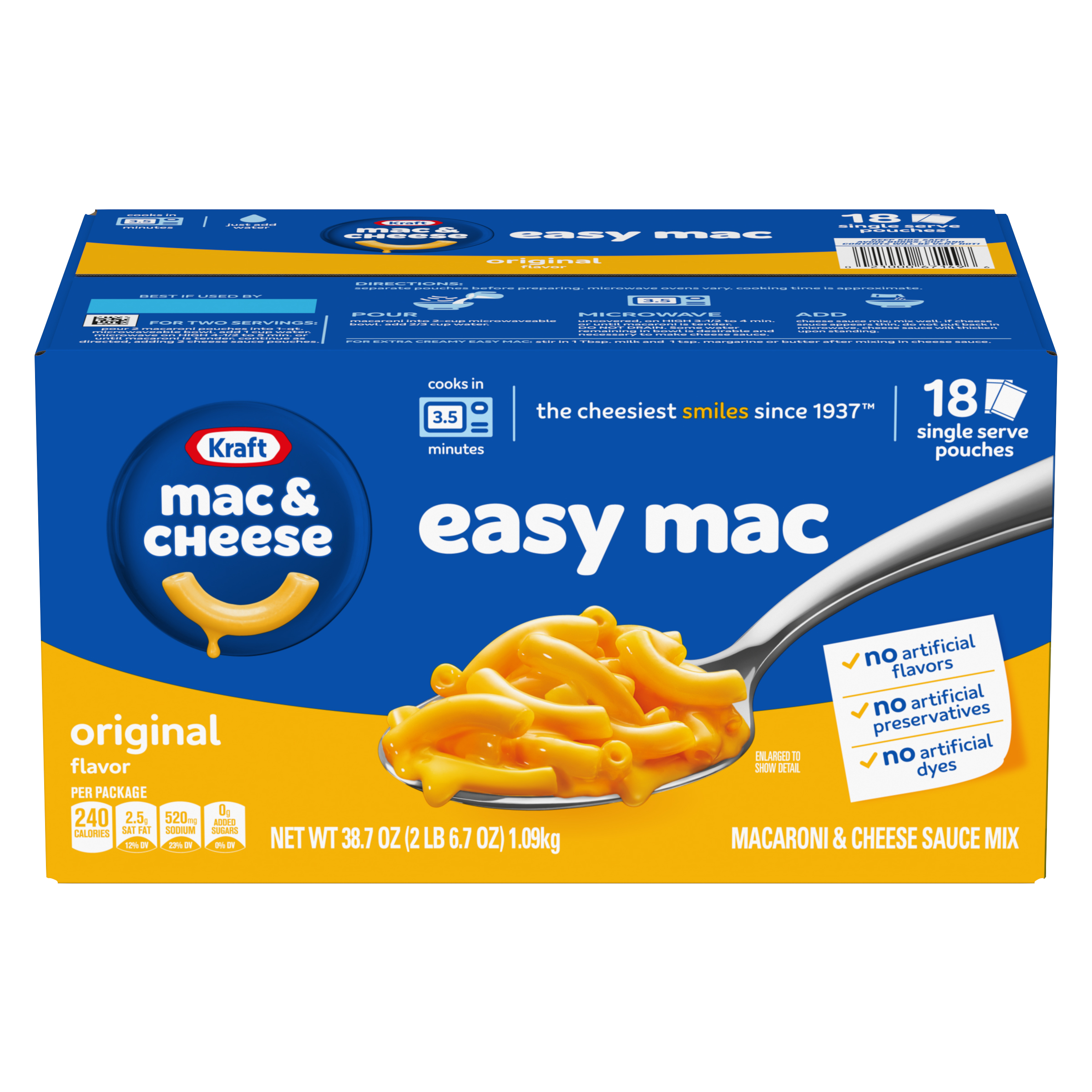 Original Mac & Cheese Macaroni and Cheese Dinner Microwavable Dinner