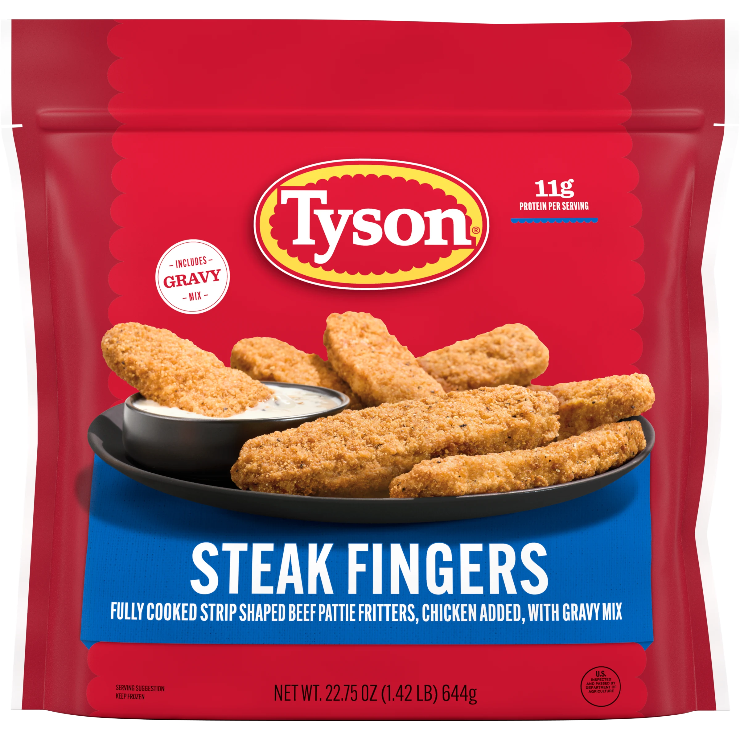 Tyson Steak Fingers with Gravy Mix
