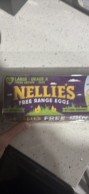 Nelie's Free Range large brown eggs.
