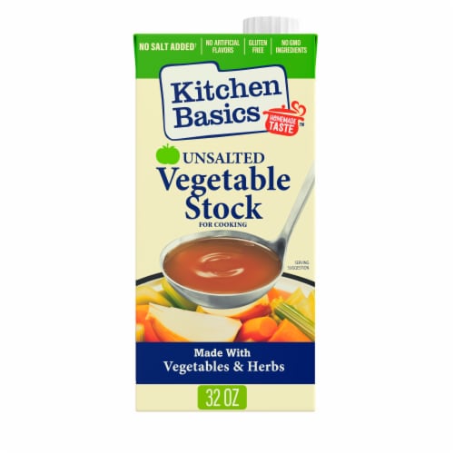 Kitchen Basics Unsalted Vegetable Stock, 32 oz Carton