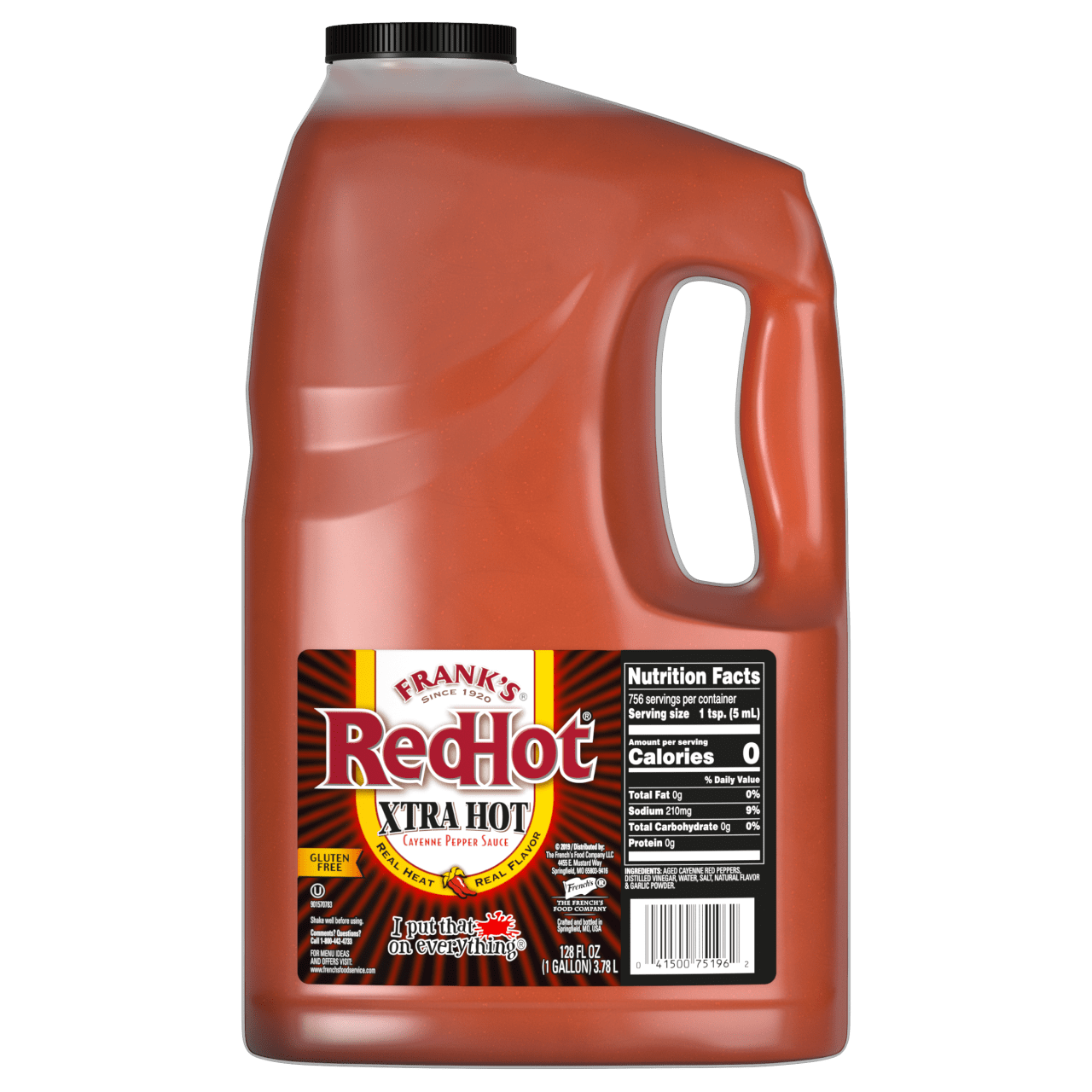 Frank's RedHot Xtra Hot Cayenne Pepper Hot Sauce, 1.0 gal