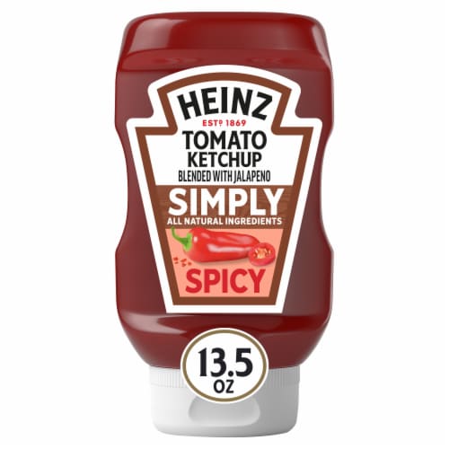 Heinz Spicy Simply Tomato Ketchup Blended with Jalapeno, Bottle
