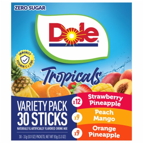Dole® Zero Sugar Water Enhancer Variety Pack - Tropical Splash Peach Mango & Strawberry Pineapple