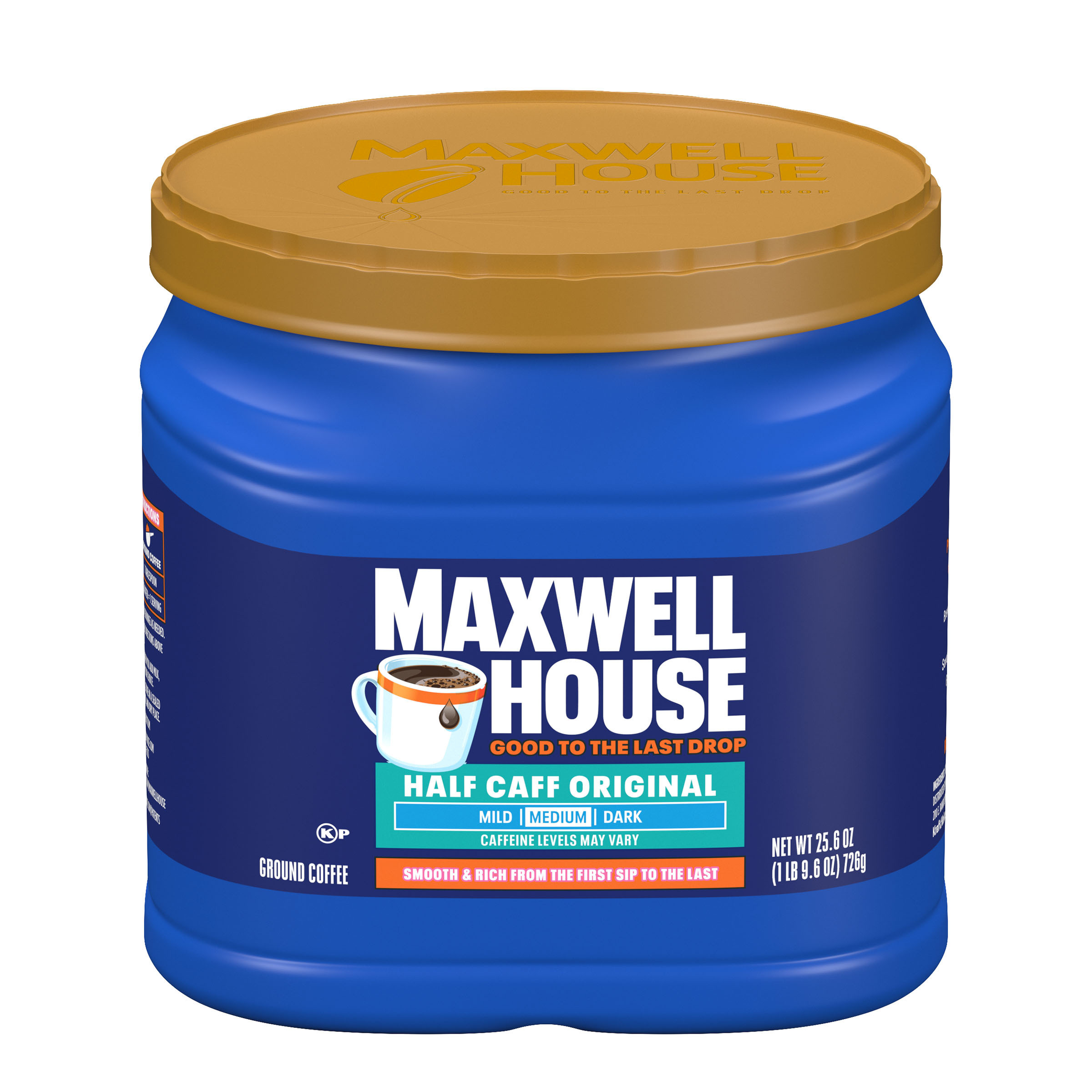 Half Caff Medium Roast Ground Coffee - Caffeine levels may vary