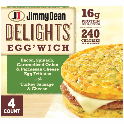 Jimmy Dean Delights® Bacon Spinach Onion Frozen Breakfast Egg'wich