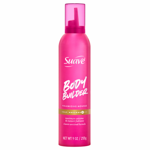 Suave Body Builder Volumizing Hair Mousse, Lightweight, Soft Hold, Fullness & Lift, 9 OZ