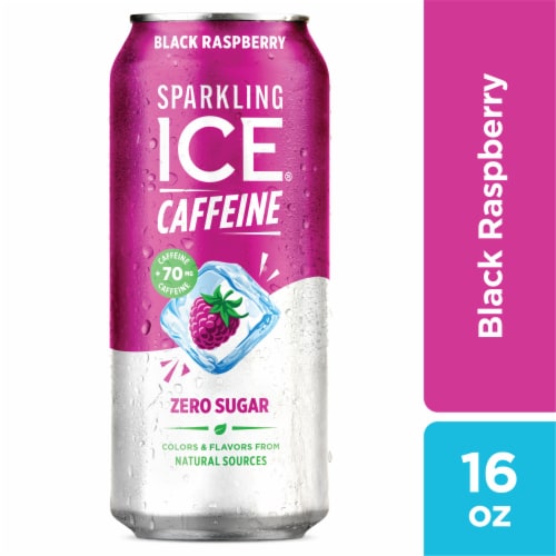 Sparkling Ice® Caffeinated Black Raspberry Flavored Sparkling Water Can