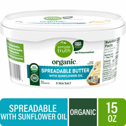 Simple Truth Organic® Butter With Sunflower Oil Spreadable Tub