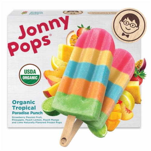 JonnyPops® Organic Tropical Paradise Punch Frozen Pops 8pk