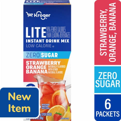 Kroger® Lite Zero Sugar Strawberry Orange Banana Drink Mix Packets