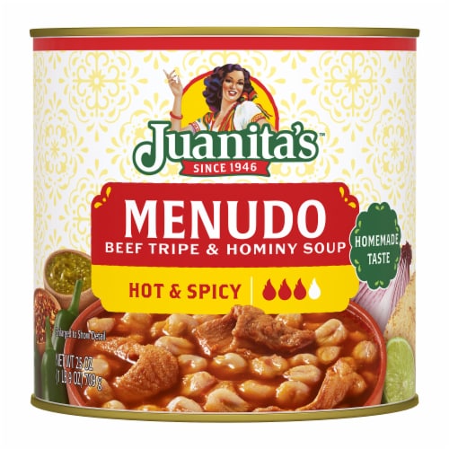 Juanita’s Foods Ready to Serve Hot & Spicy Menudo Soup, 25 oz Can