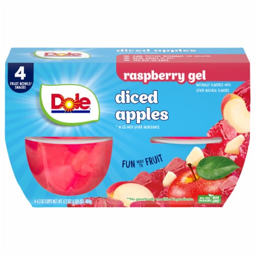 Dole Raspberry Gel With Diced Apples