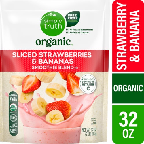 Simple Truth Organic® Sliced Strawberries and Bananas Smoothie Blend