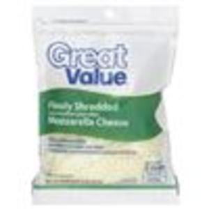 Great Value Shredded Mozzarella Cheese 8oz