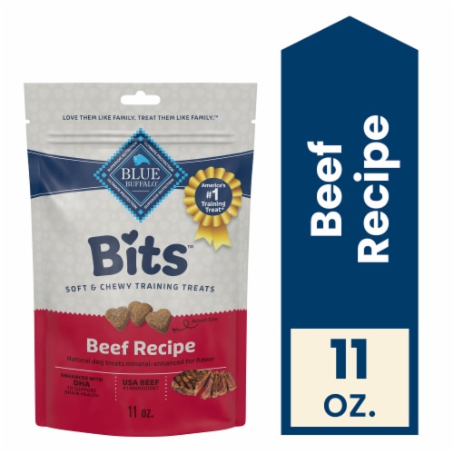 Blue Buffalo Bits Soft-Moist Training Dog Treats Natural Beef