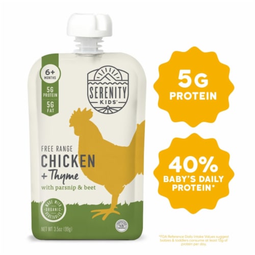Serenity Kids Free Range Chicken & Thyme with Organic Parsnip & Beet Pouch, 3.5oz