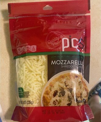 Price Chopper Mozzarella Whole Milk Shredded 8 oz