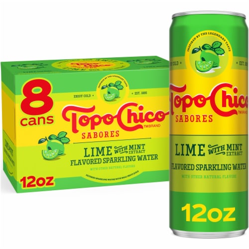 Topo Chico® Sabores Lime with Mint Extract Sparkling Water Cans