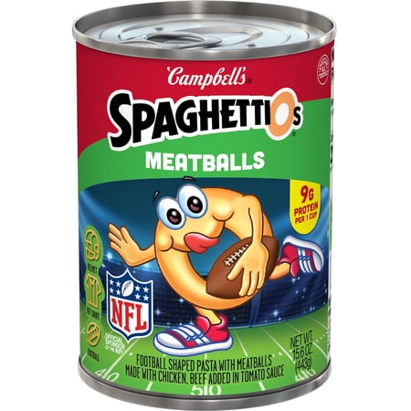 Football Shaped Pasta with Meatballs