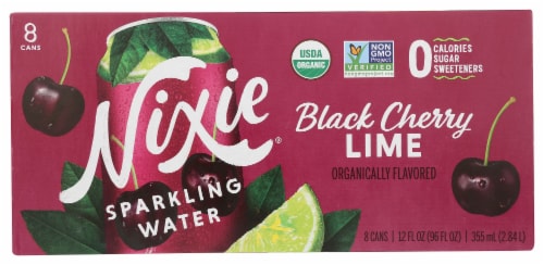 Nixie® Black Cherry Lime Flavored Sparkling Water Cans