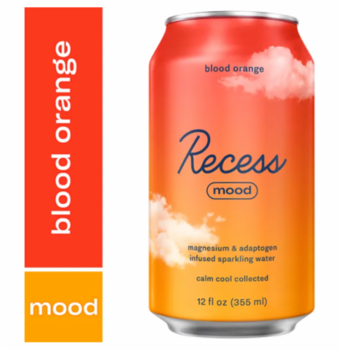 Recess Mood Blood Orange Magnesium Infused Sparkling Water