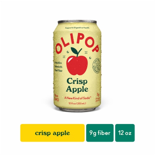 Olipop® Crisp Apple Prebiotic Soda Can, Refrigerated