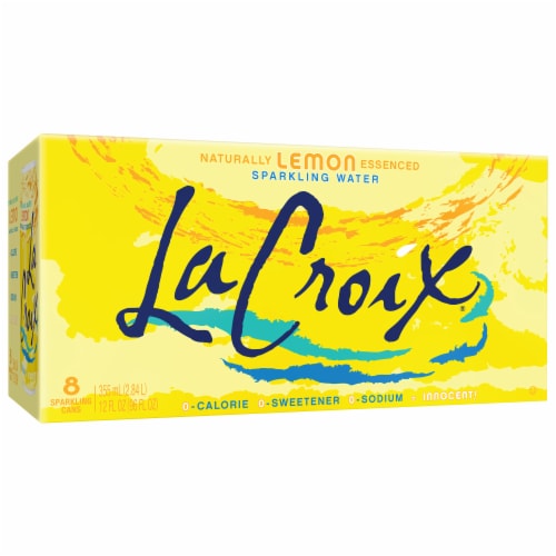LaCroix Sparkling Water, Lemon, 12 Fl Oz (Pack of 8)