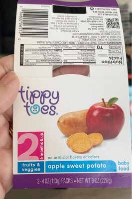 Tippy Toes Apple Swt Potato Plstc Twn Plstc 2-4oz