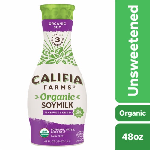 Califia Farms Unsweetened Organic Soy Milk 48 fl oz