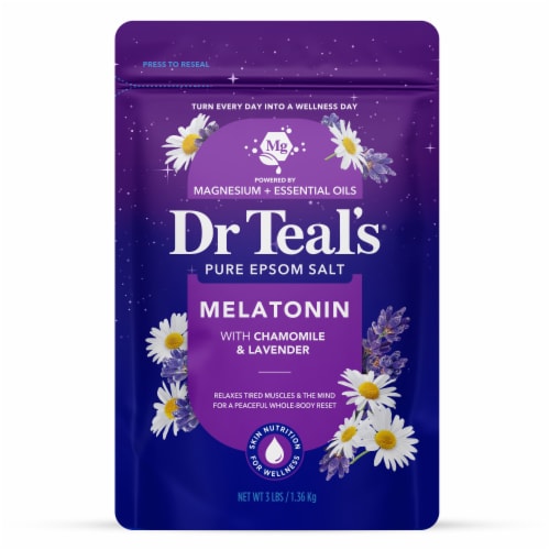 Dr Teal's® Sleep Epsom Salt Magnesium Soak with Melatonin, Lavender & Chamomile Essential Oils