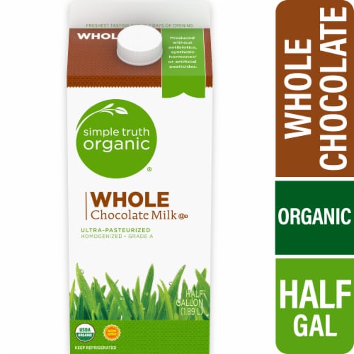 Simple Truth Organic® Whole Chocolate Milk Half Gallon