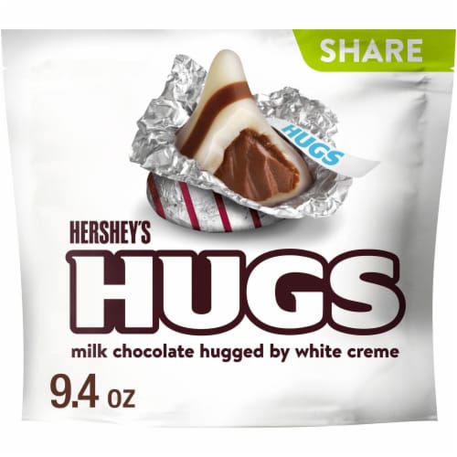 HERSHEY'S HUGS Milk Chocolate and White Creme Candy Share Pack