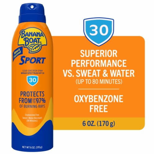 Banana Boat Sport Ultra Sunscreen Spray SPF 30 Broad Spectrum Superior Endurance Vs Sweat + Water