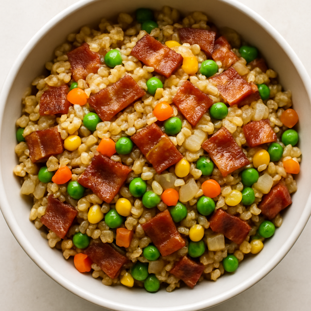 Paleo Cauliflower Bacon Fried Rice