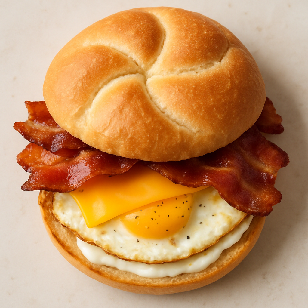 Sándwich de Tocino, Huevo y Queso