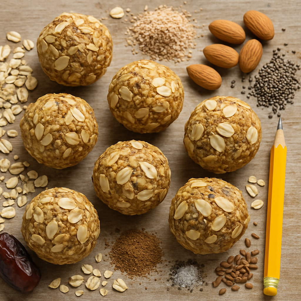Bolitas Saludables de Mantequilla de Maní y Avena