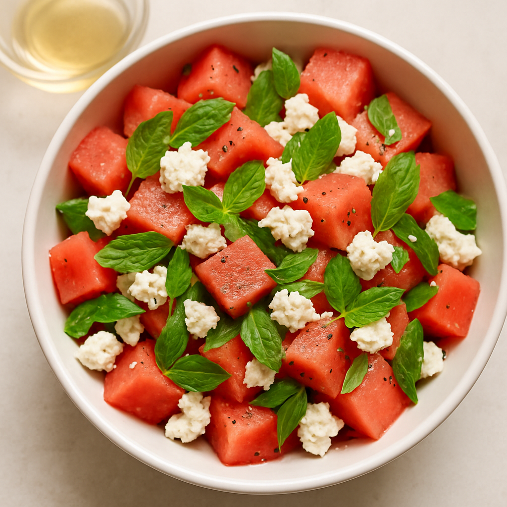 Watermelon Salad with Feta & Mint