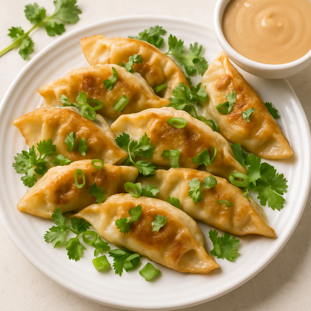 Thai Peanut Chicken Pot Stickers