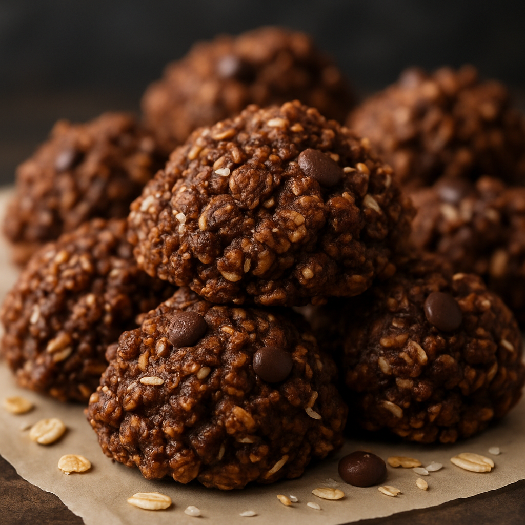 Galletas de Chocolate sin Hornear Ligeras