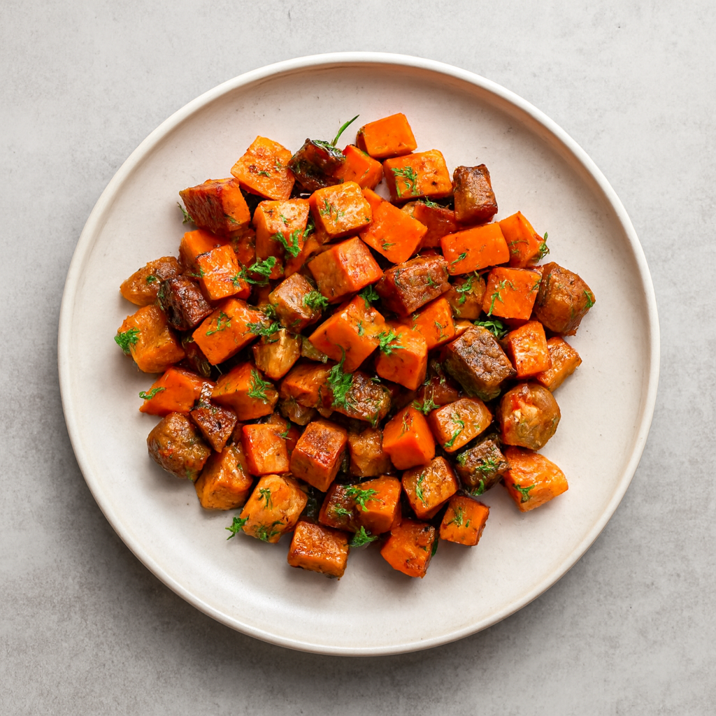 Hash de Batata Dulce y Panceta de Cerdo