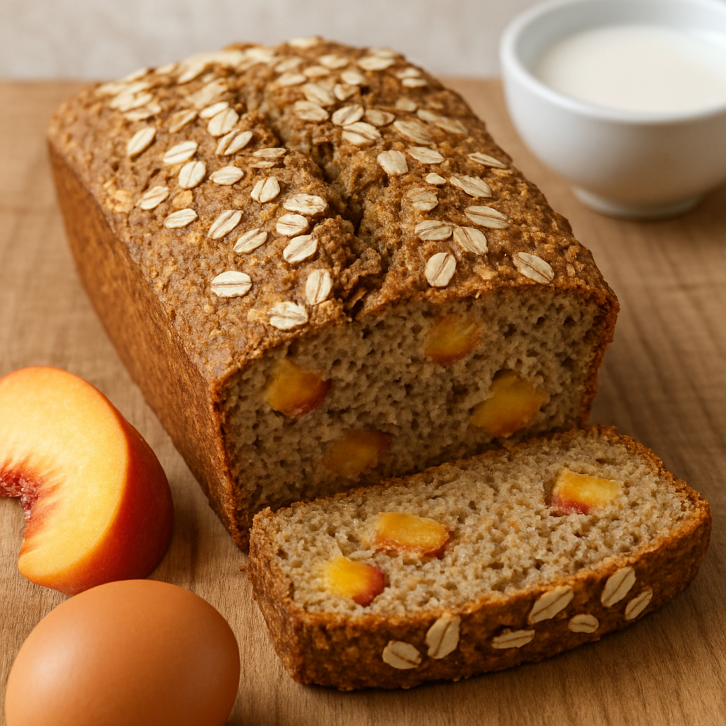 Peachy Oatmeal Banana Bread